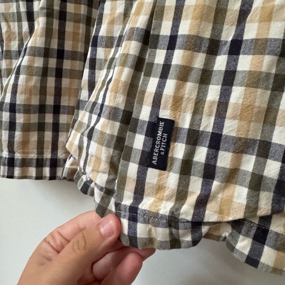 Y2K Abercrombie & Fitch Plaid Shirt Mens XL Oversized Skater Preppy Baggy Mall - Picture 6 of 7